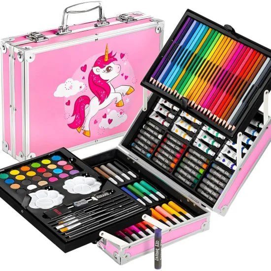 145 Colour Plastic Deluxe Art Set Box Office & Stationery