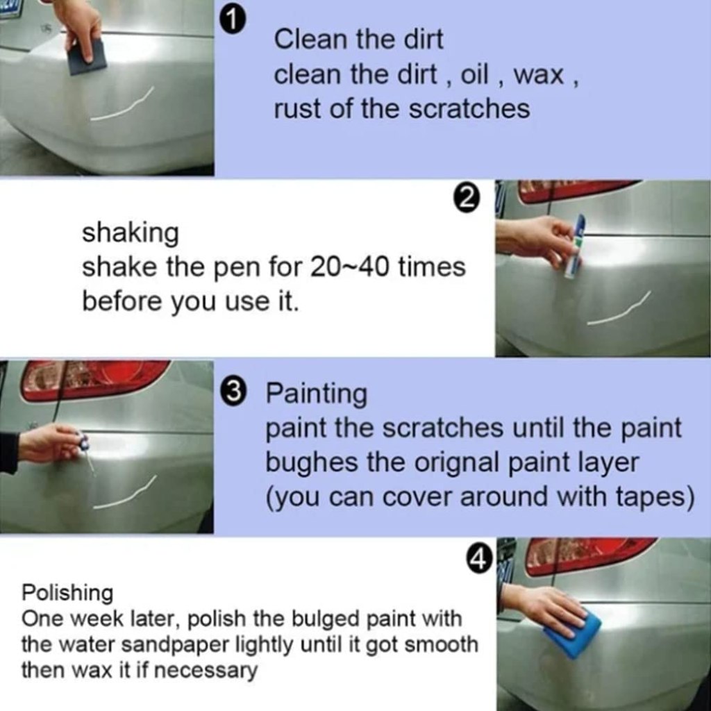 Car Scratch Repair Paint Pen Black Automotive
