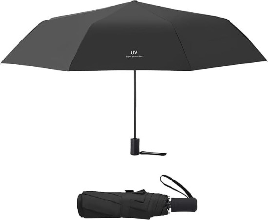 UV Black Umbrella Manual Outdoor