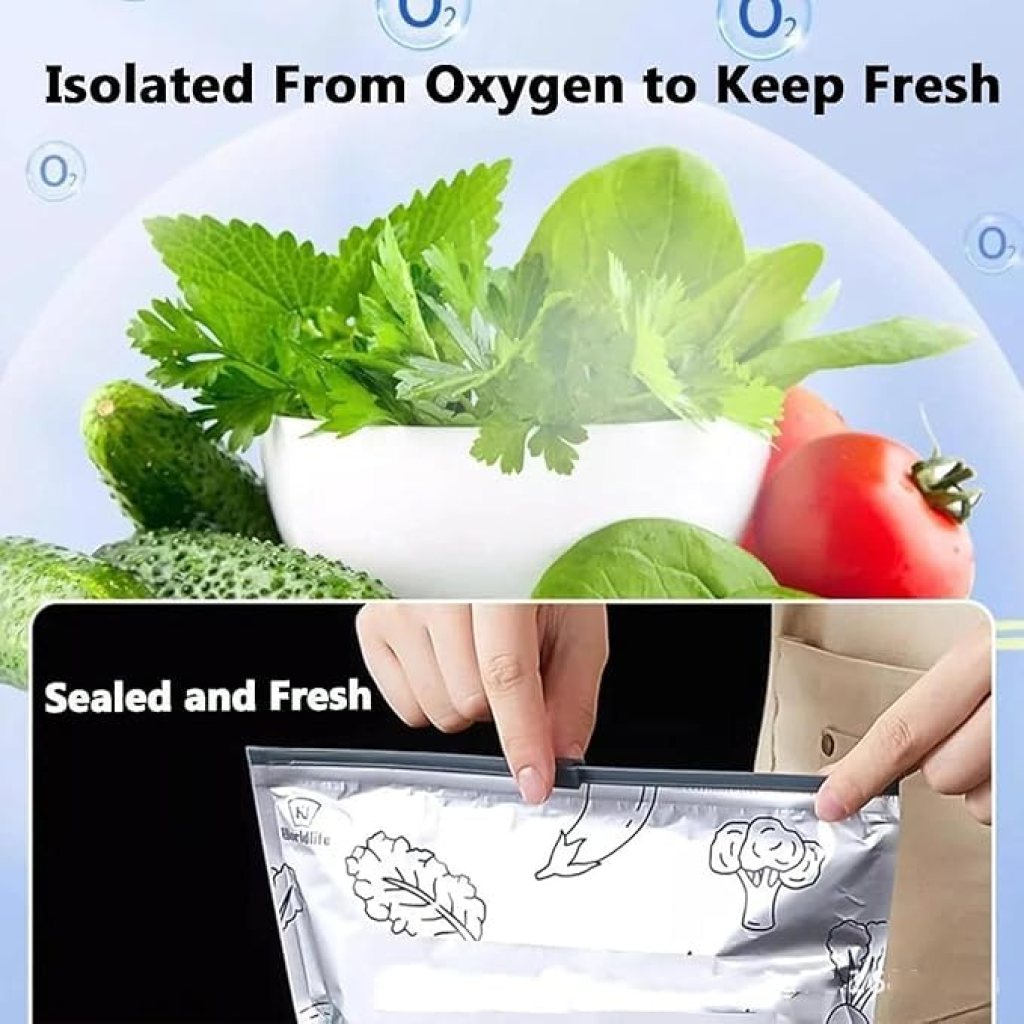 10 pcs Reusable Aluminum Foil Bag Food Storage Kitchenware