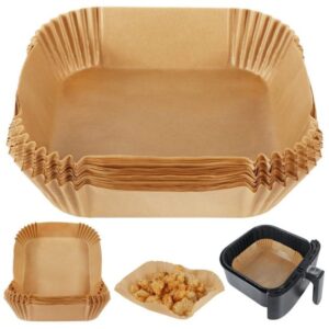 100 PCS Square Air Fryer Paper Sheets Disposable Kitchenware