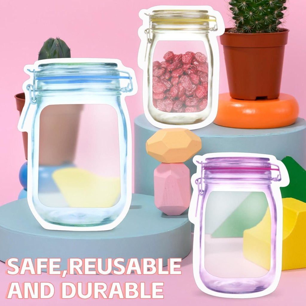 3 Pcs Food Storage Jar Zip lock Bags Kitchenware