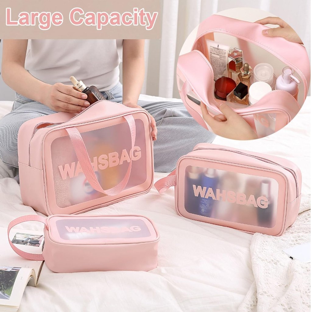 3 pcs Wash Bag cosmetic Bags