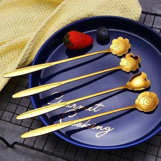 4 pcs Golden Spoon Set Kitchenware
