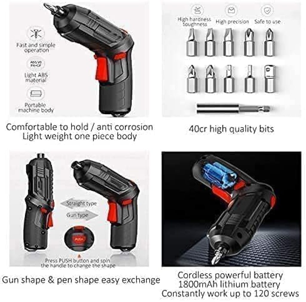 47 in 1 Cordless Electric Screwdriver Set Automotive