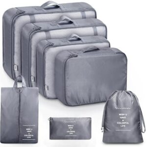 7 Pcs Travel organizer pouch bag Travelling Bags