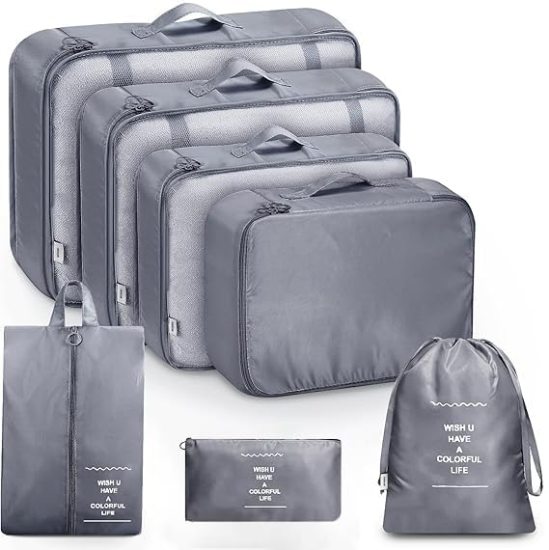 7 Pcs Travel organizer pouch bag Travelling Bags