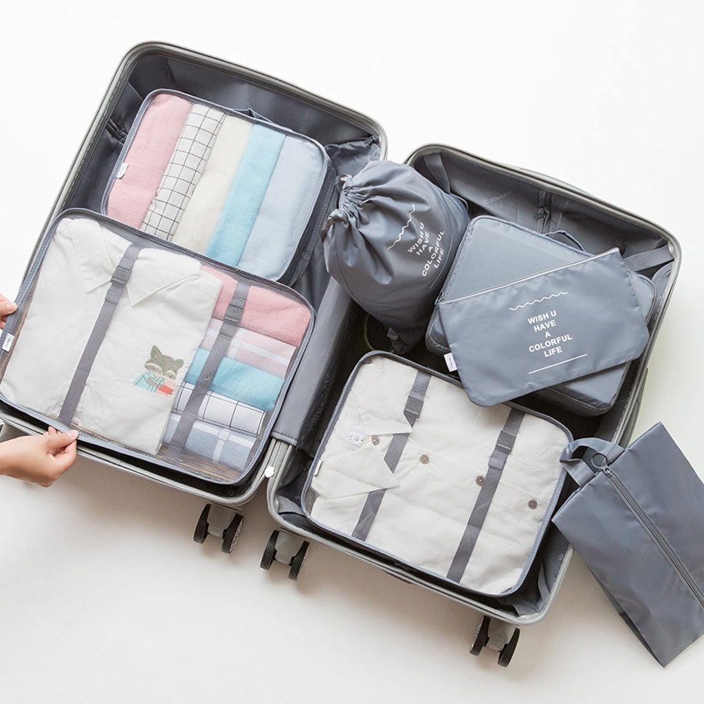 7 Pcs Travel organizer pouch bag Travelling Bags