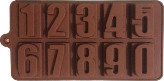 Numeric Chocolate Mould Silicone Ice Cube Tray Kitchenware