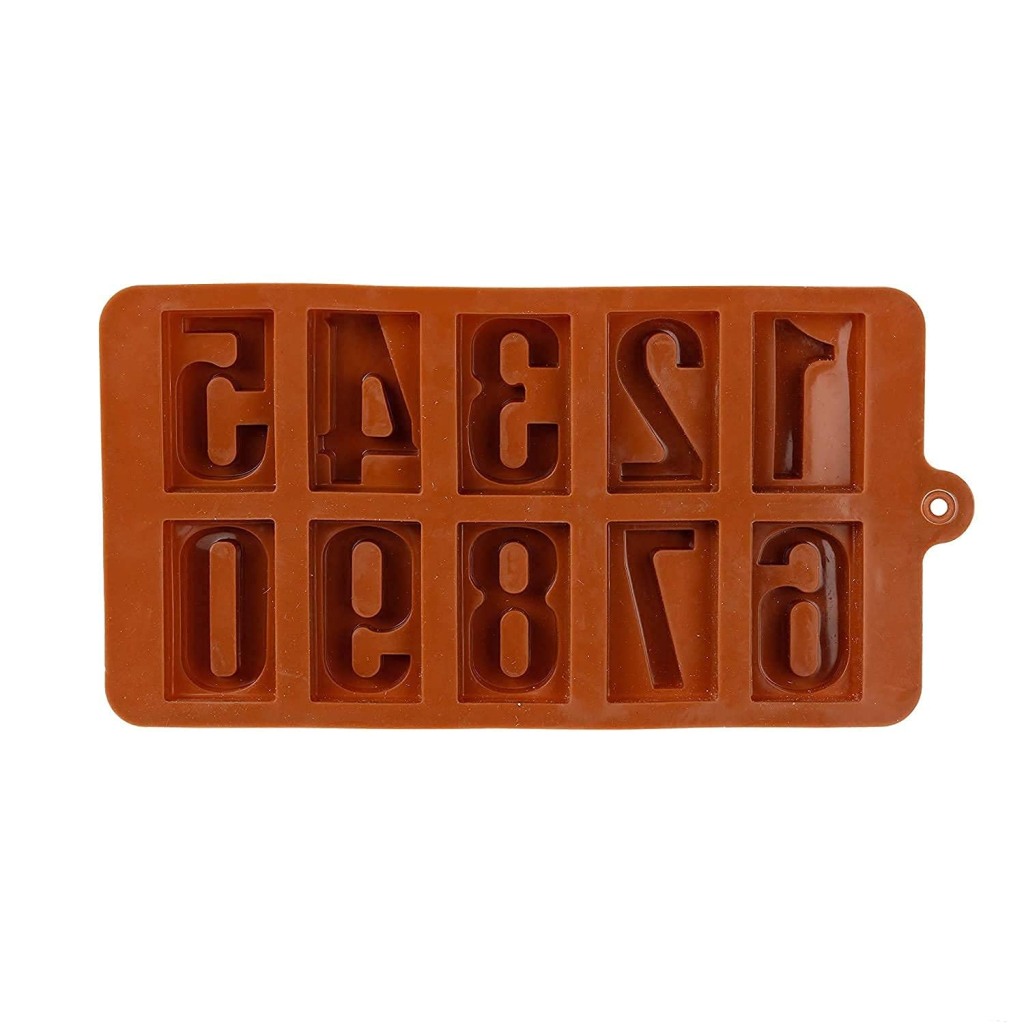 Numeric Chocolate Mould Silicone Ice Cube Tray Kitchenware