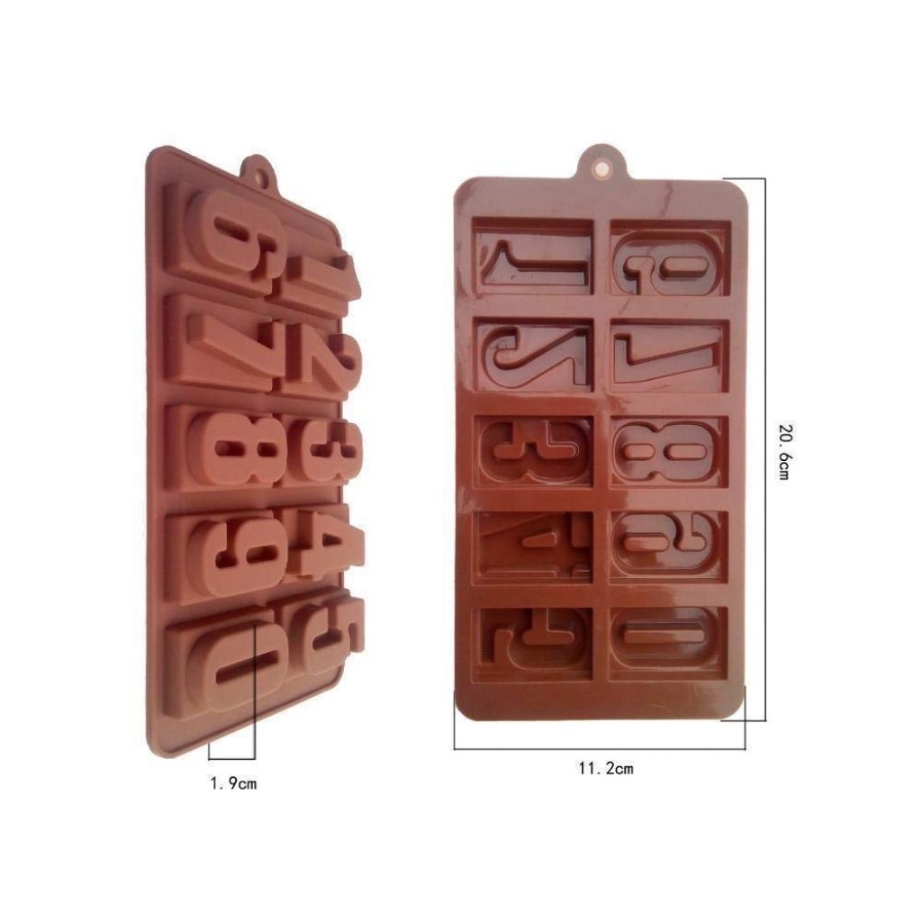 Numeric Chocolate Mould Silicone Ice Cube Tray Kitchenware