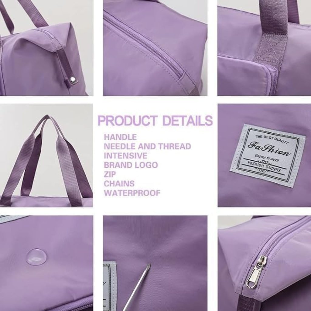Foldable travel Duffel Bag with pocket Travelling Bags