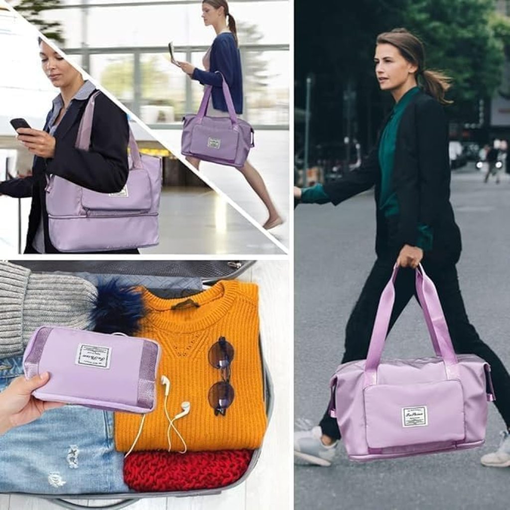 Foldable travel Duffel Bag with pocket Travelling Bags