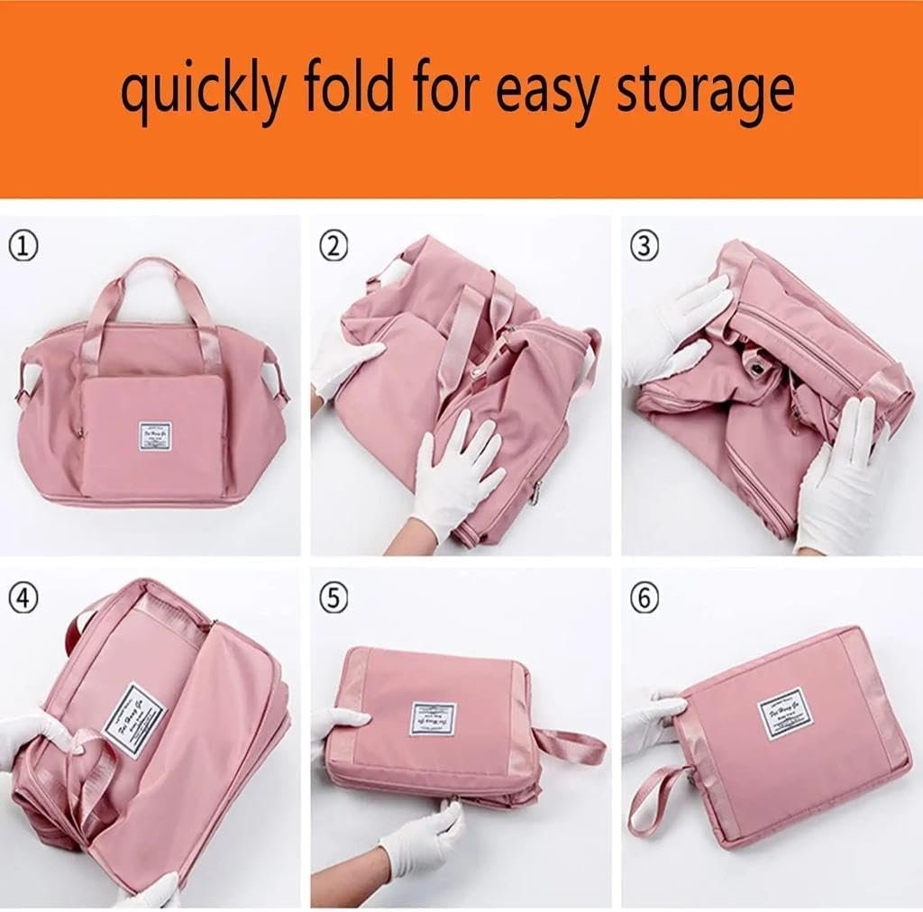 Foldable travel Duffel Bag with pocket Travelling Bags