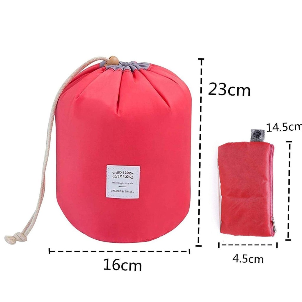 Cosmetic Pouch Makeup Bag Round Barrel Shape cosmetic Bags