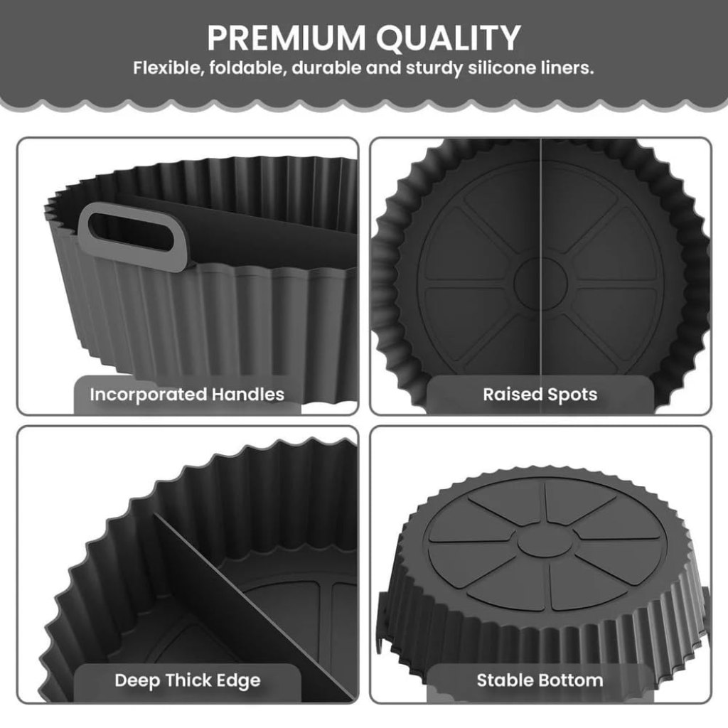 Silicone Air Fryer Liners Pot 1pcs Home & Kitchen