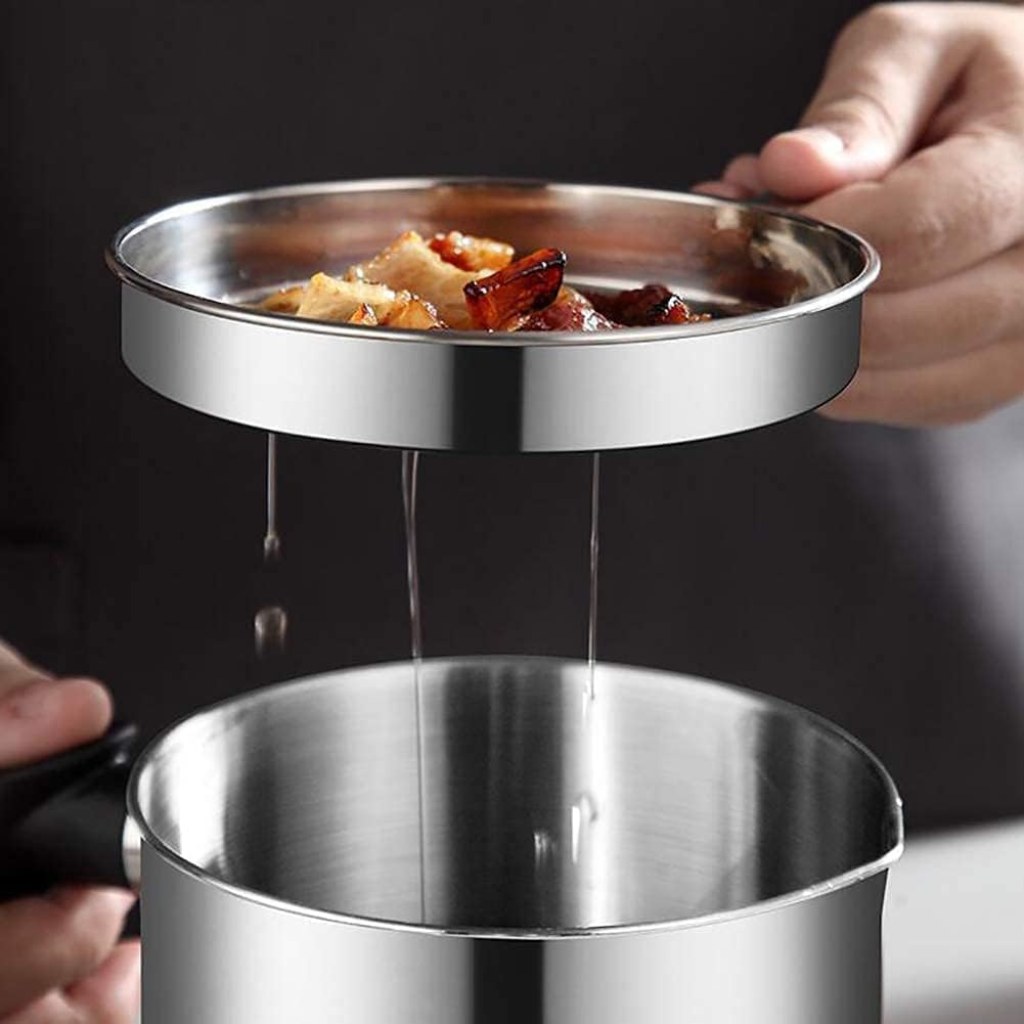 Stainless Steel Oil Filter Pot Kitchenware