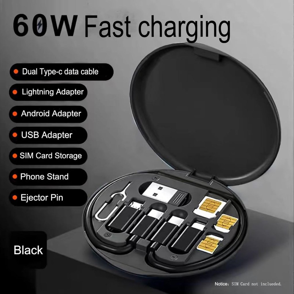 Travel Data Cable Set 60W Mobile Accessories