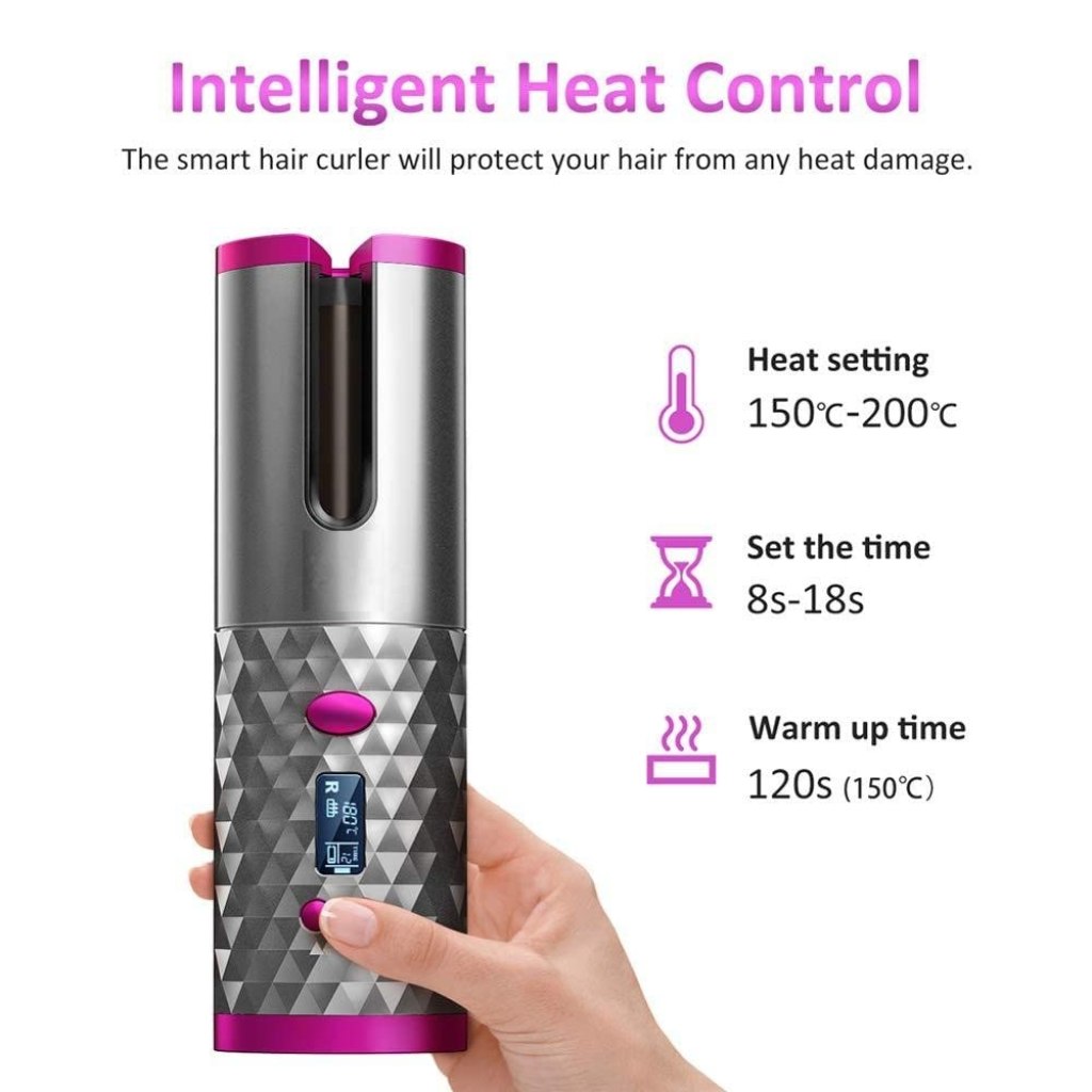 Hair Curler Adjustable Temperature usb Rechargeable Beauty Products