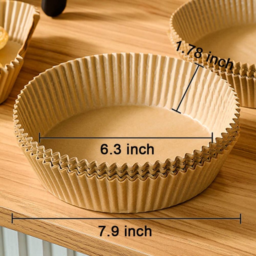 100 PCS Round Air Fryer Paper Sheets Disposable Kitchenware