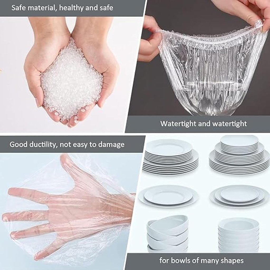 100 pcs Plastic Bags Food Cover Kitchenware