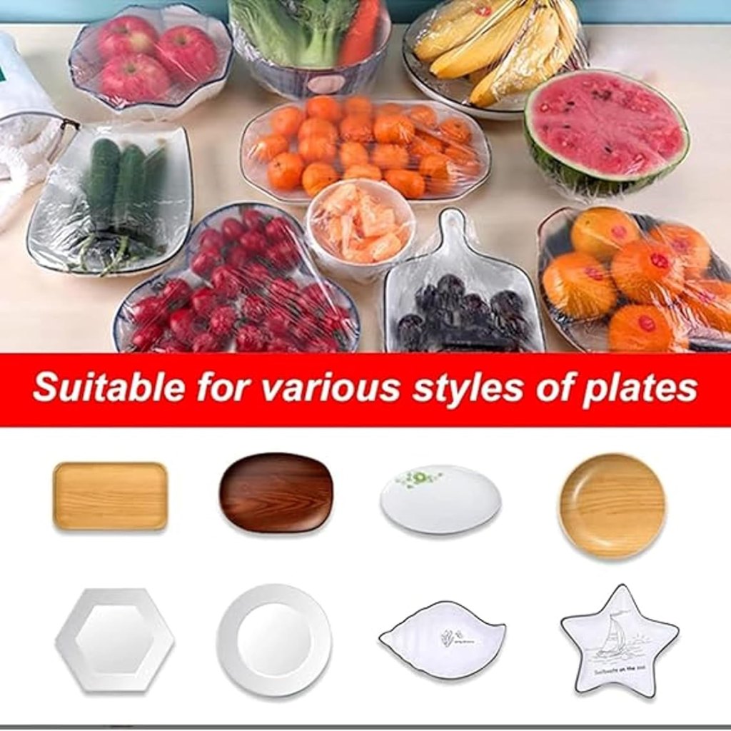 100 pcs Plastic Bags Food Cover Kitchenware