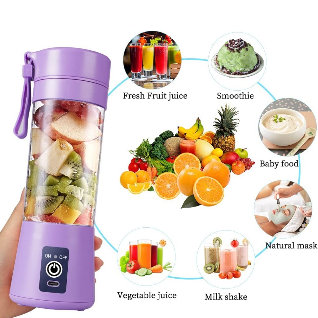 6 Blade 2 USB Fruit Juicer Machine Kitchenware