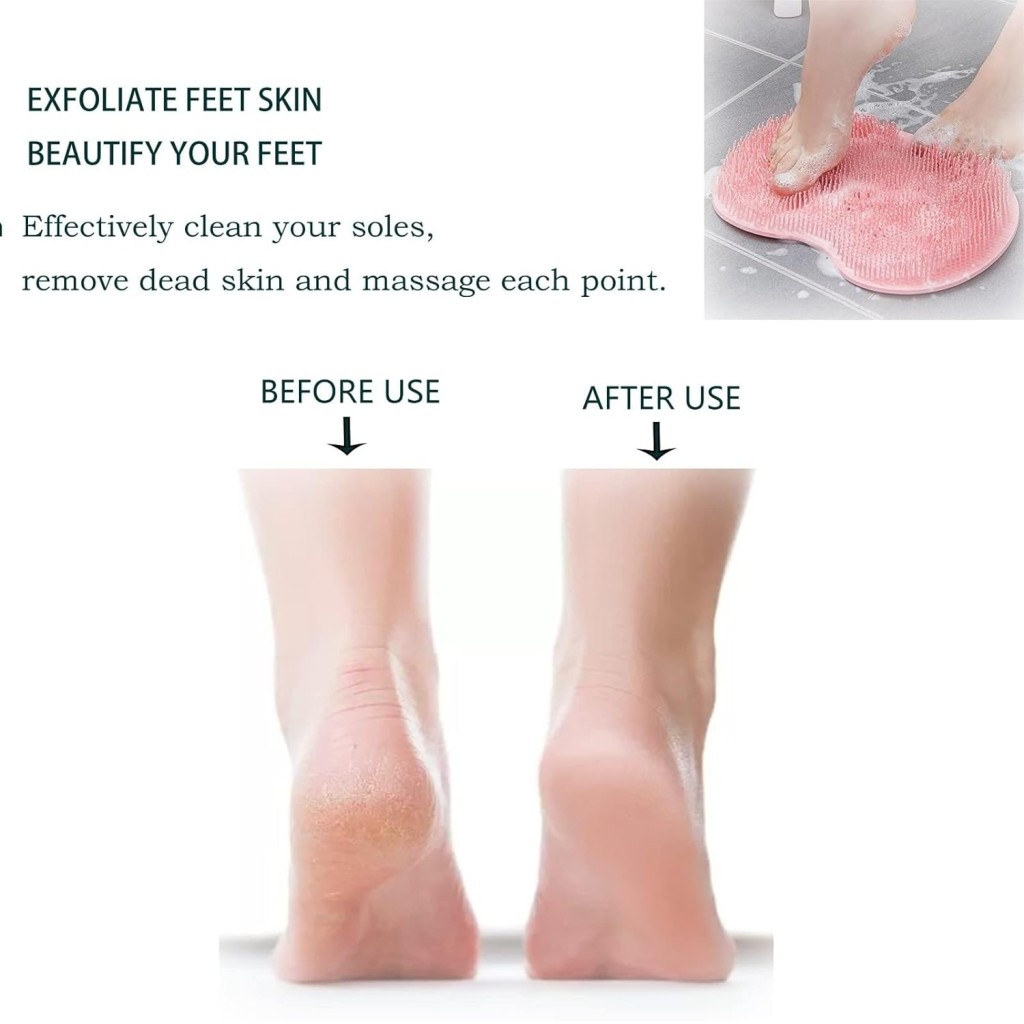 Foot Shower Scrubber Massager Mat Bathroom Accessories