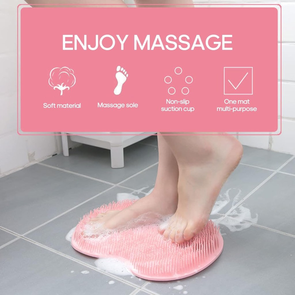 Foot Shower Scrubber Massager Mat Bathroom Accessories